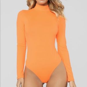 Orange Bodysuit Top